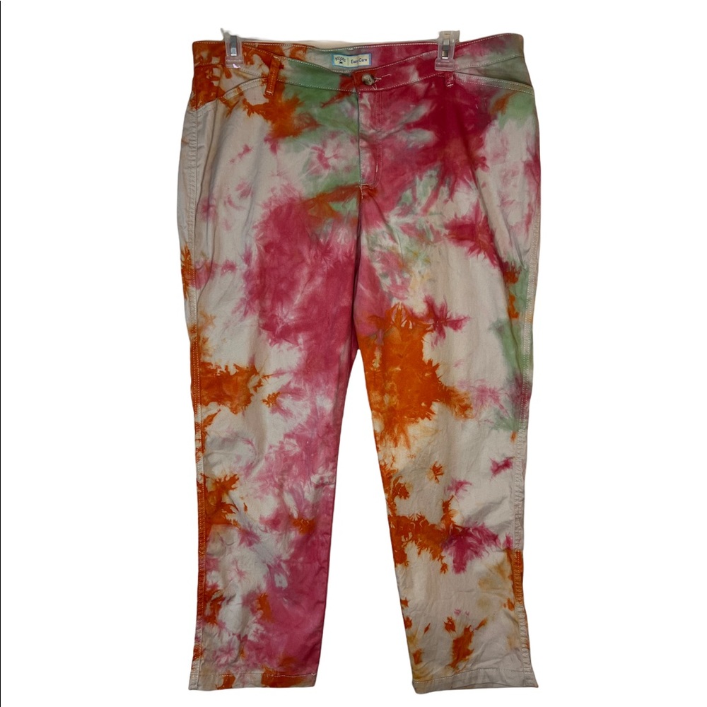 Riders by Lee Custom Tie Dye Straight Leg Petite Pants  Size 18W P